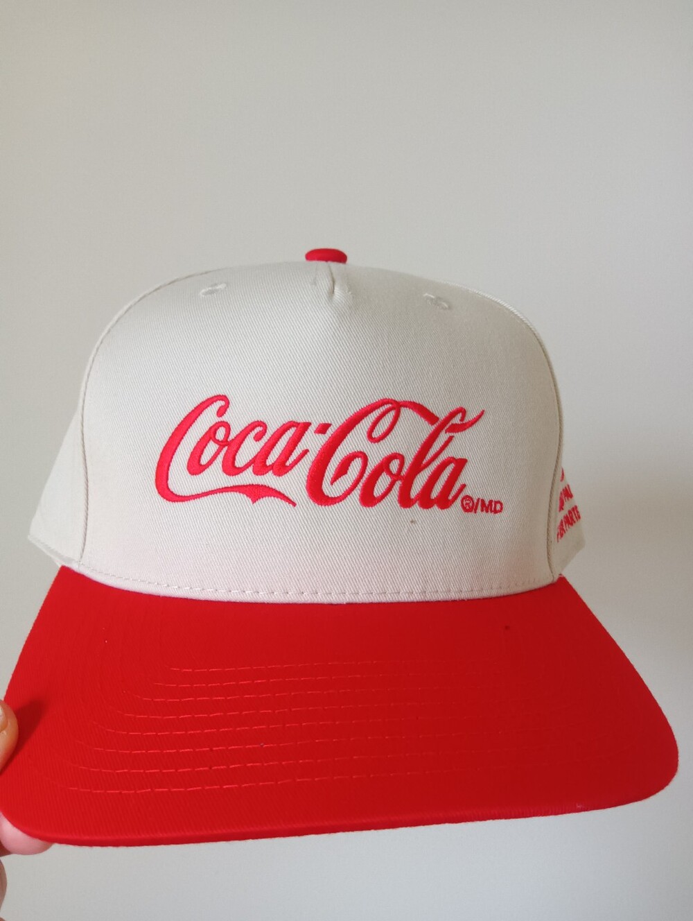 Coca Cola Team Canada Olympics White and Red Logo Hat, New